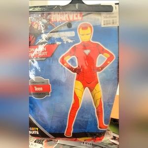 Iron Man Costume Bodysuit Party Suit Marvel Halloween Teen Medium